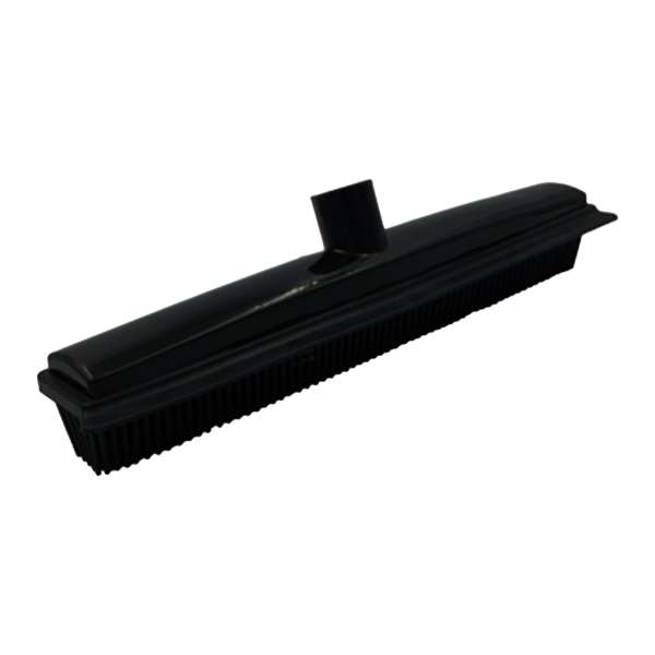 Image de BALAI COIFFEUR CAOUTCHOUC BLEUE + MANCHE ACIER A VIS 1M40