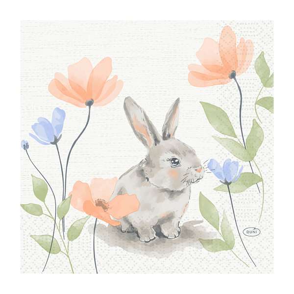 Image de SERVIETTE OUATE BUNNY BLOOM 3P 33X33CM X500