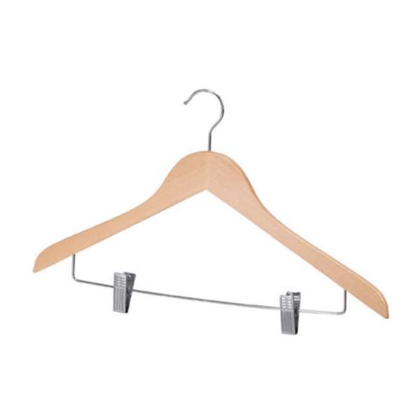 Image de CINTRES AVEC PINCES BOIS NATUREL (FTS435X12X270MM) X48