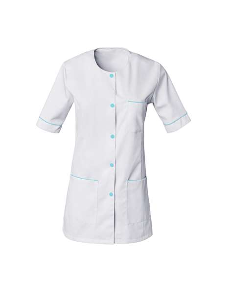 Image de BLOUSE TAYLOR MANCHES COURTES POLY/COTON BLANC T.5