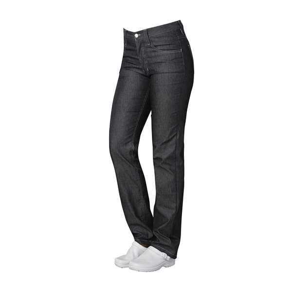 Image de PANTALON COUPE JEAN STRETCH FLORA NOIR T.42