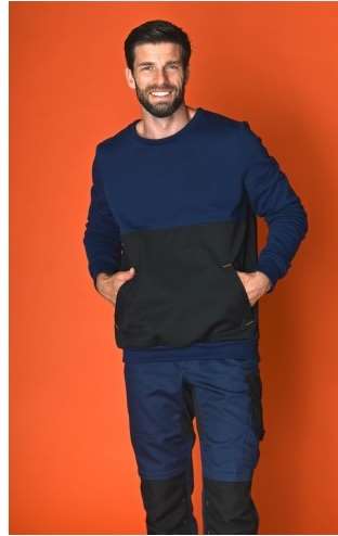 Image de SWEAT WORKWEAR HOMME 'HECTOR' MARINE T.S