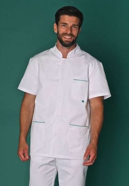 Image de TUNIQUE HOMME JAMES MANCHES COURTES BLANC T.5