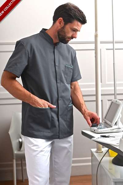 Image de TUNIQUE HOMME JAMES MANCHES COURTES GRIS CONVOY T.0