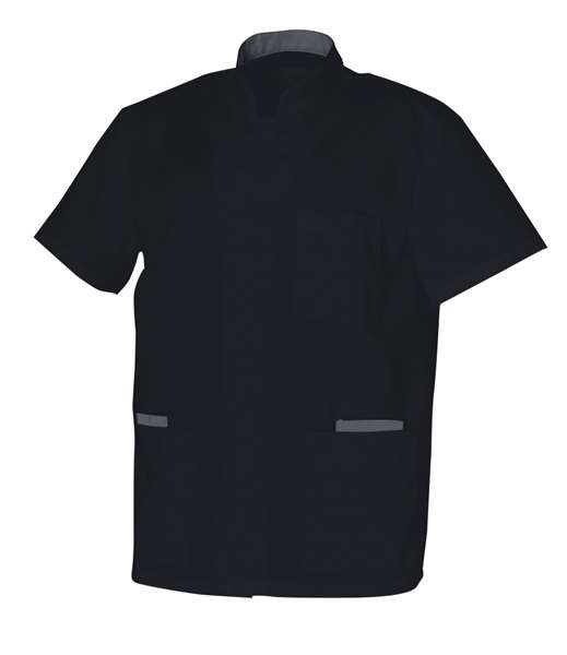 Image de TUNIQUE HOMME MANCHES COURTES WOODY NOIR T.2