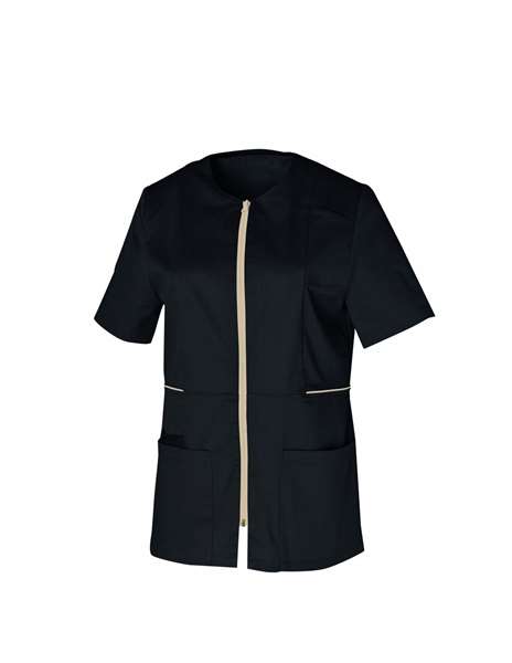 Image de TUNIQUE NOVA MANCHES COURTES POLY/COTON NOIR T.0