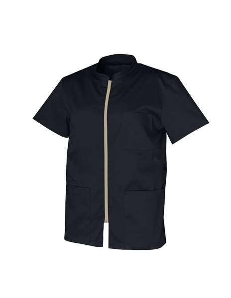 Image de TUNIQUE SIRIUS MANCHES COURTES POLY/COTON NOIR T.1