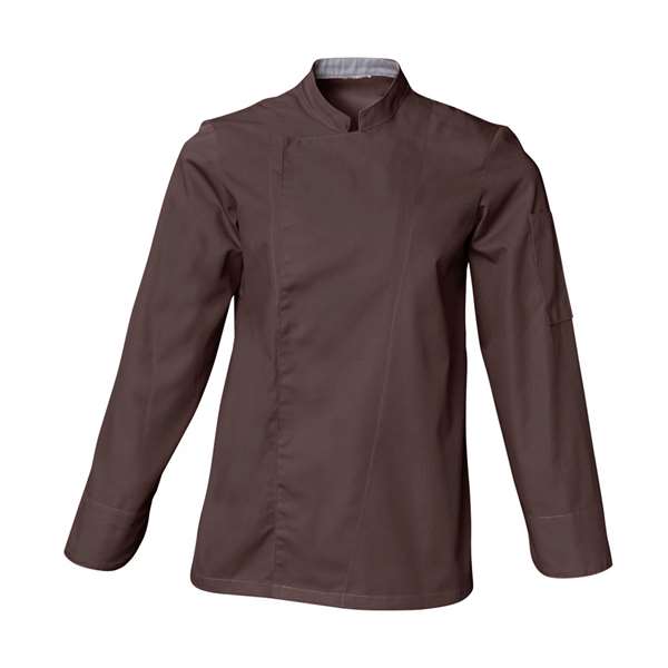 Image de VESTE DE CUISINE COOKIE ML CHOCOLAT 65%POLY/35%COT195GRS T.4