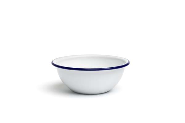 Image de BOL ÉMAILLÉ 14CM WHITE/BLUE