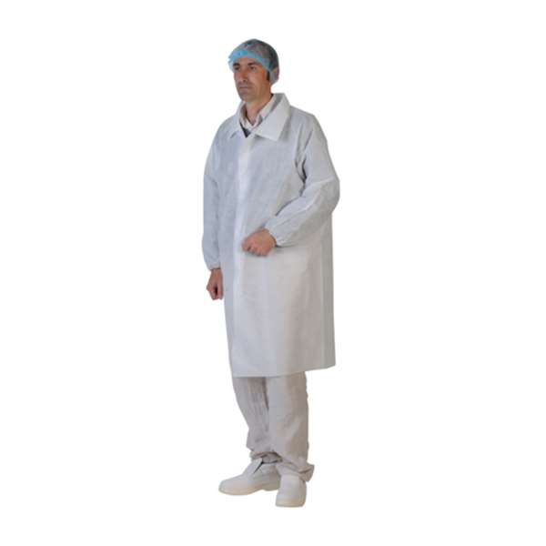 Image de BLOUSE PLP BLANC 30GRS PRESSIONS+ELASTI+SANS POCHESX50 TL