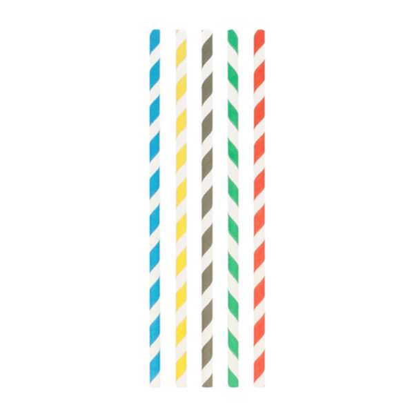 Image de PAILLE EN PAPIER COLORIE ASSORTIE LONG.200MM X250