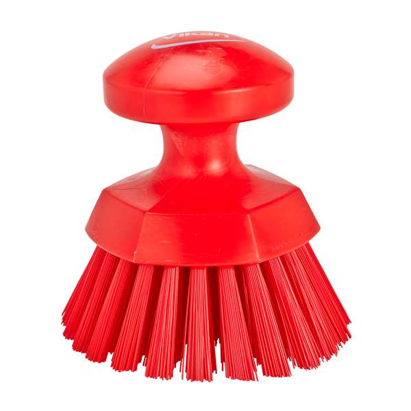 Image de VIKAN BROSSE RONDE SOLEIL ALIMENTAIRE DIAM.110MM ROUGE