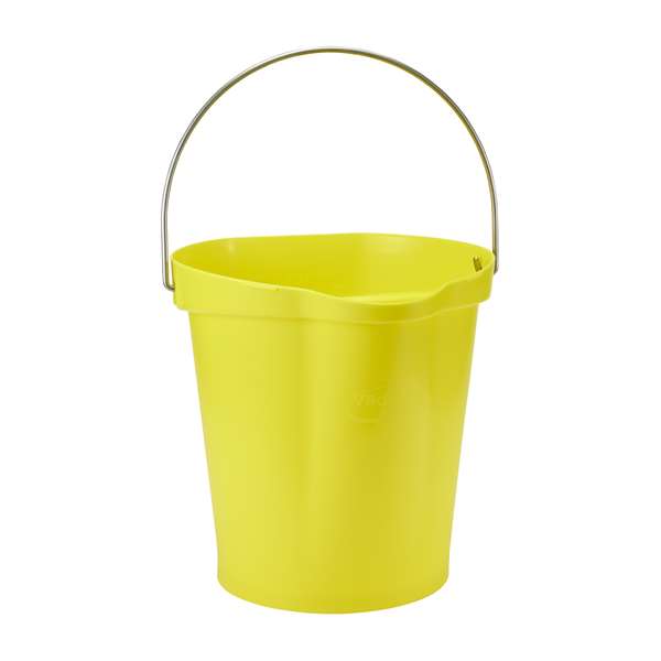 Image de VIKAN SEAU GRADUE BEC VERSEUR ALIMENTAIRE JAUNE 12L