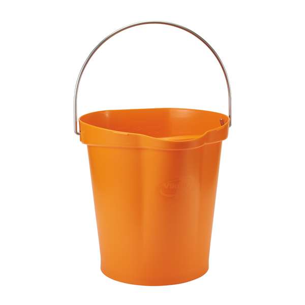 Image de VIKAN SEAU GRADUE BEC VERSEUR ALIMENTAIRE ORANGE 12L