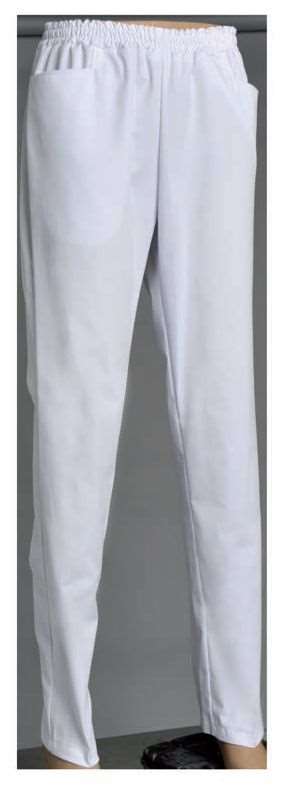 Image de PANTALON MIXTE DALI BLANC 65%POLY/35%COT195GRS/M² T7