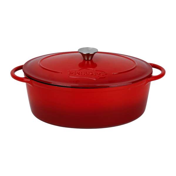 Image de COCOTTE EN FONTE EMAILLE COLETTE OVALE ROUGE 9L
