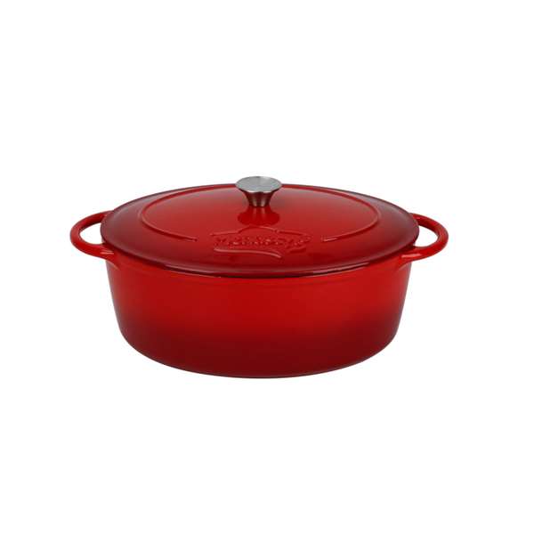 Image de COCOTTE EN FONTE EMAILLE COLETTE OVALE ROUGE 6L