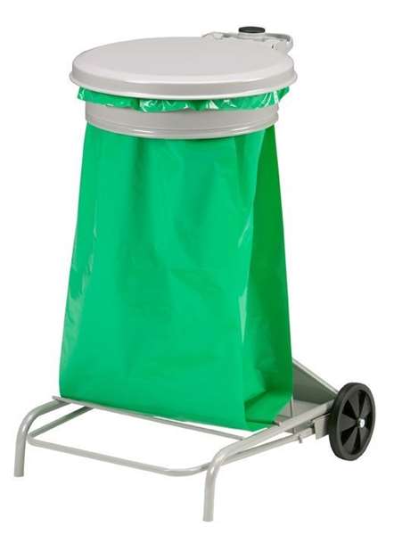 Image de SUPPORT SAC MOBILE A PEDALE COLLECROULE - 50L - GRIS 9022