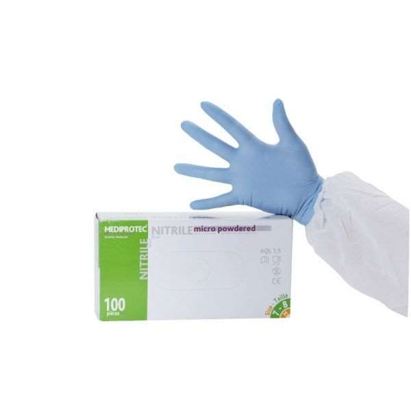 Image de GANT NITRILE BLEU BOITE DE 100 TM