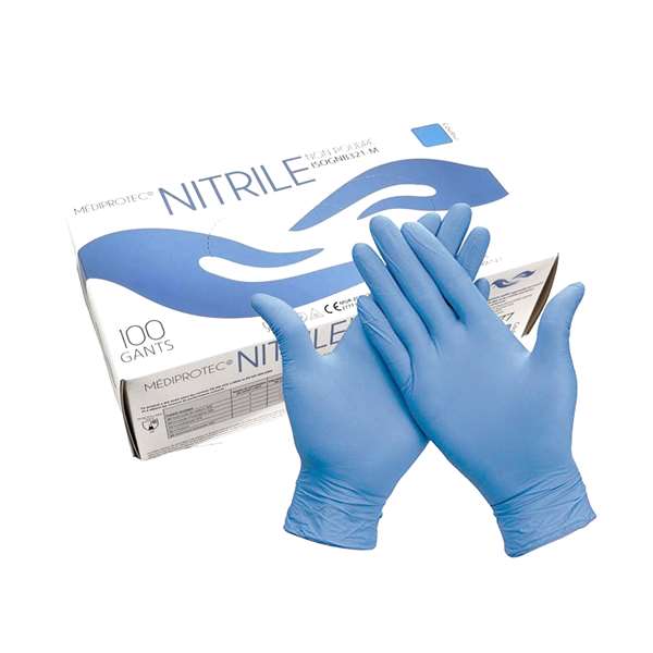Image de GANT NITRILE BLEU NON POUDRE X100 TL