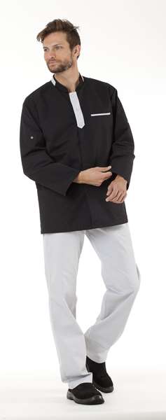 Image de ALBAN NOIR/GRIS PERLE MT POLY65%-COT35% T6