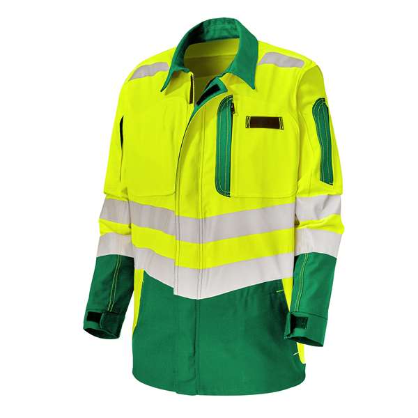 Image de VESTE HV ROADY COT55%-POLY45% JAUNE FLUO/AMAZONIE T6