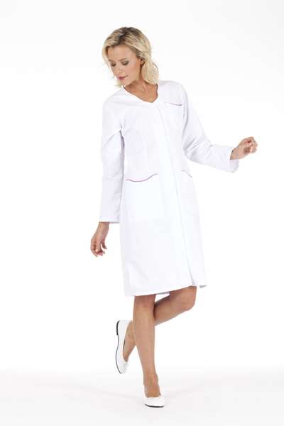 Image de LAURENE BLANC/ROSA MANCHE TRANSFORMABLE POLY65%-COT35% T1