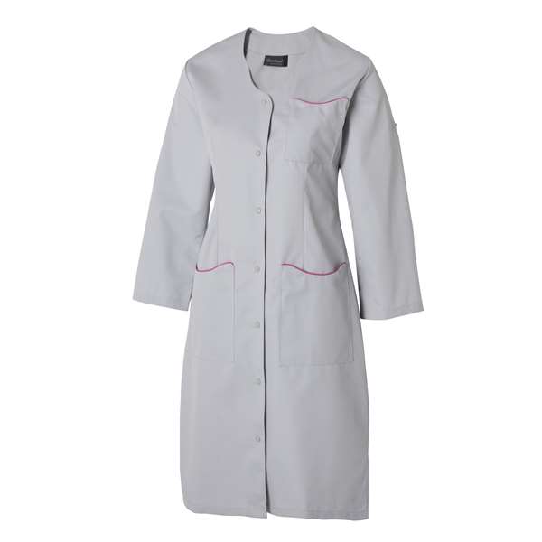 Image de LAURENE MT POLY 65%-COT35% GRIS PERLE/ROSA T3