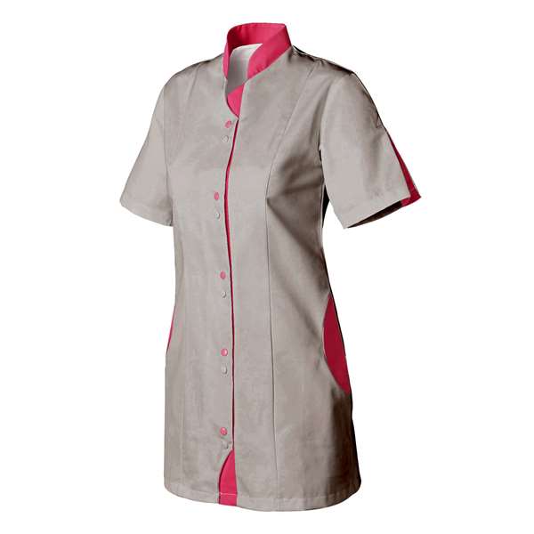 Image de CLOTHILDE MANCHE COURTE POLY65 %-COT35% TAUPE-FRAMBOISE T5