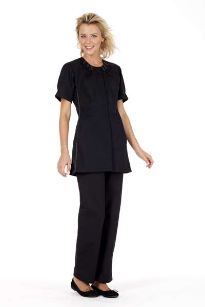 Image de CANDICE MANCHE COURTE NOIR POLY65%-COT35% T0