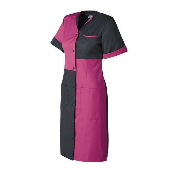 Image de ZOE MANCHE COURTE POLY65%-COT35% CHARBON-FRAMBOISE T4