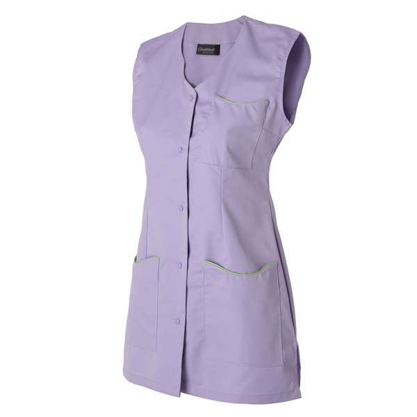 Image de LAURIE SANS MANCHE POLY65%-COT35% PARME/POMME T2