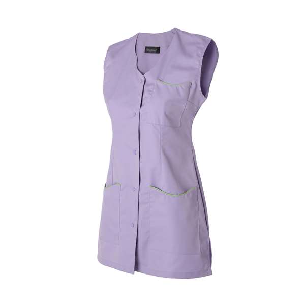 Image de LAURIE SANS MANCHE POLY65%-COT35% PARME/POMME T3