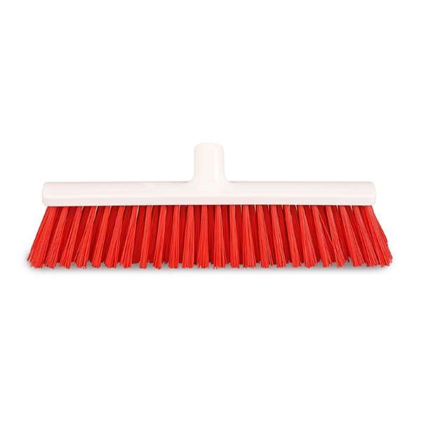 Image de BALAI POUSSOIR ALIMENTAIRE FIBRE DURE ROUGE 40CM