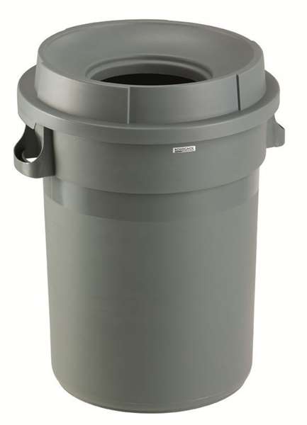 Image de COLLECTEUR ROND BARELLA 120L+COUVERCLE ENTONNOIR-GRIS