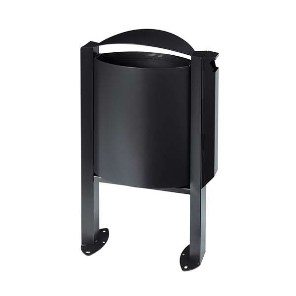 Image de CORBEILLE SUR PIED ARKEA 40L AVEC CENDRIER 3L GRIS MANGANESE