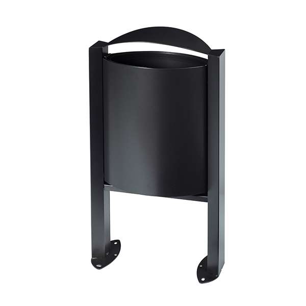 Image de CORBEILLE SUR PIED ARKEA 40L - SANS CENDRIER GRIS MANGANESE