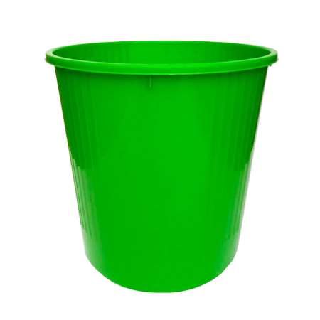 CORBEILLE A PAPIER PLEINE PLASTIQUE VERTE 14L