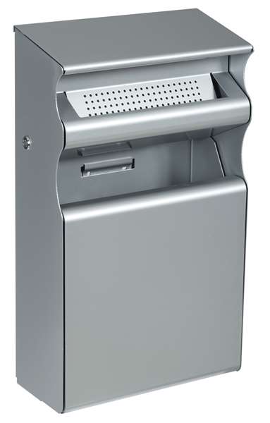 Image de CENDRIER/CORBEILLE MURAL METAL 2L/15L-GRIS METAL-KOPA