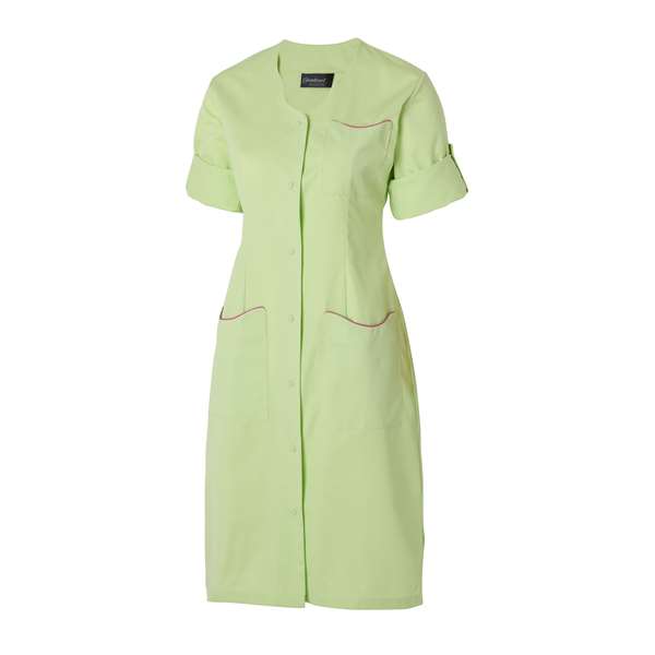 Image de LAURENE MANCHE COURTE POLY 65%-COT35% ANIS/ROSA T5