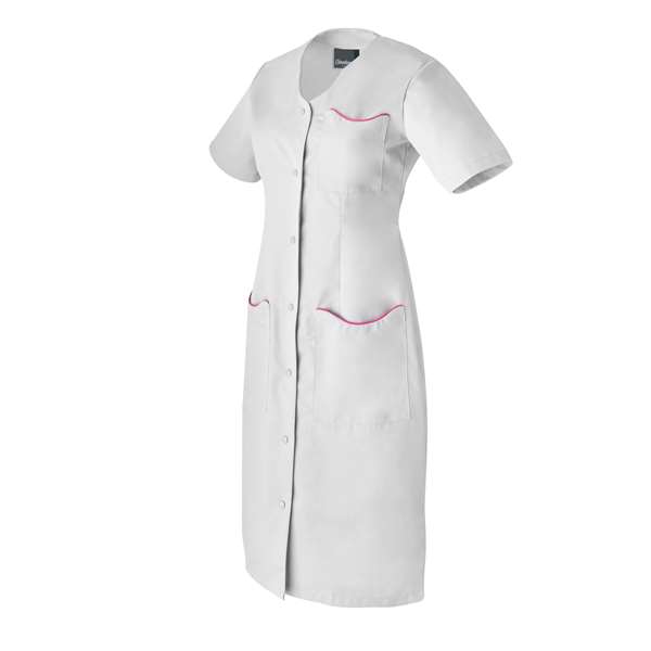 Image de LAURENE MANCHE COURTE POLY 65%-COT35% GRIS PERLE/ROSA T5