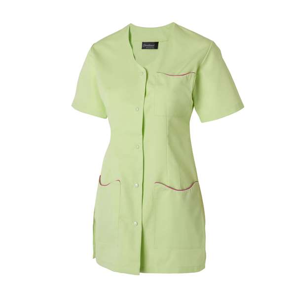 Image de LAURIE MANCHE COURTE POLY65%-COT35% ANIS/ROSA T0